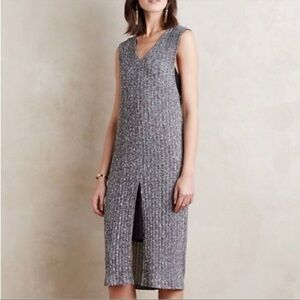 Anthropologie Dolan Gray Black Textured Midi Dress Small